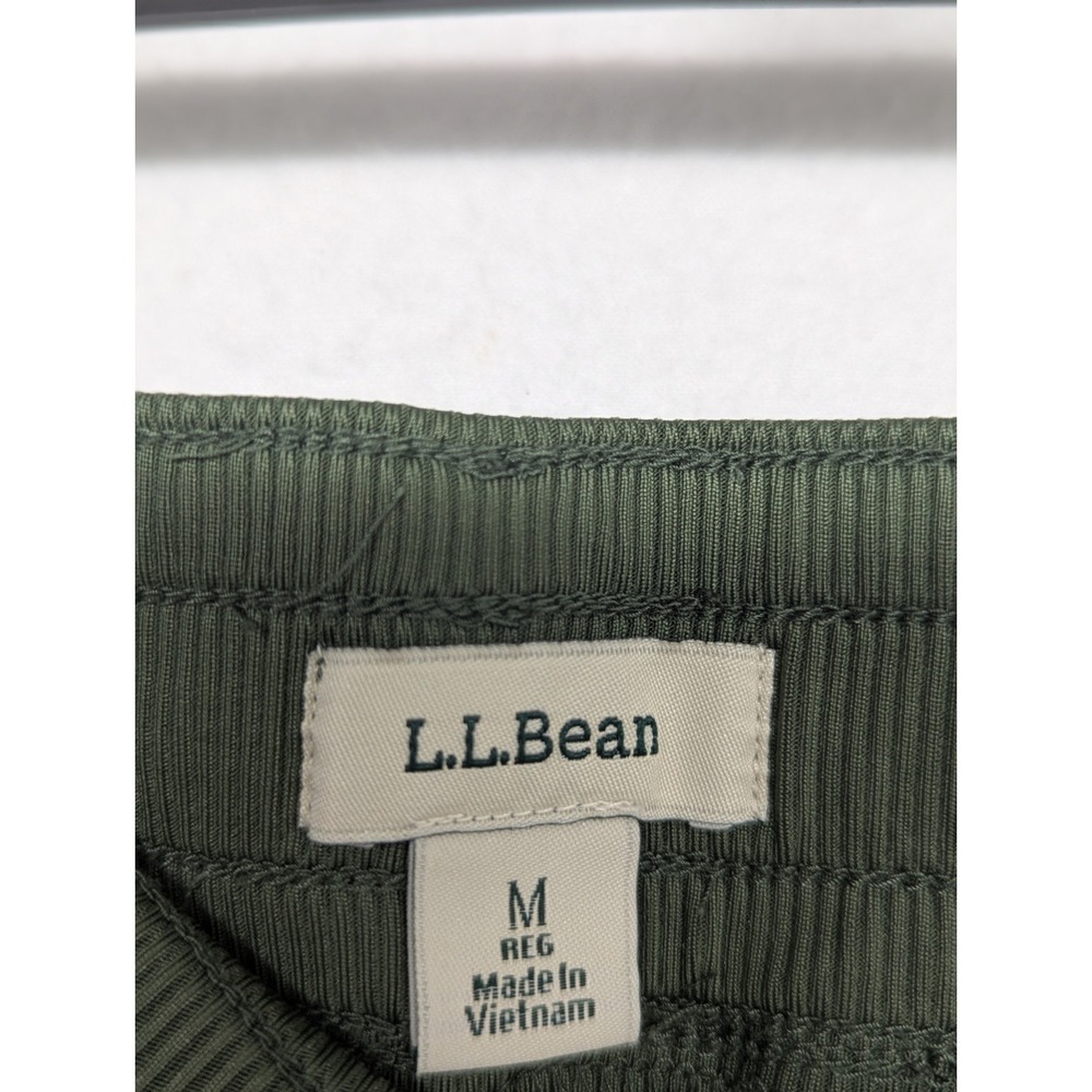 L.L.Bean Vista Camp Cargo Pants M Military Green Stretch Travel Hiking Pull On - Picture 9 of 13